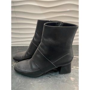Aska Goldie Black Leather Ankle Boots Women's EUR 39/US 8